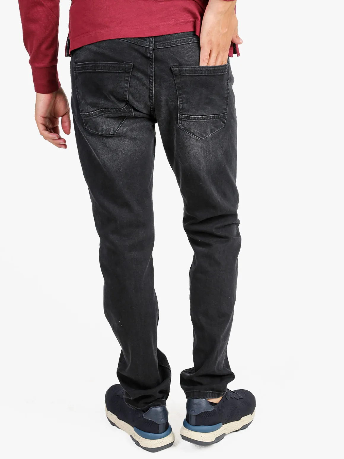 Johnny Looper Jeans da uomo slim fit - nero