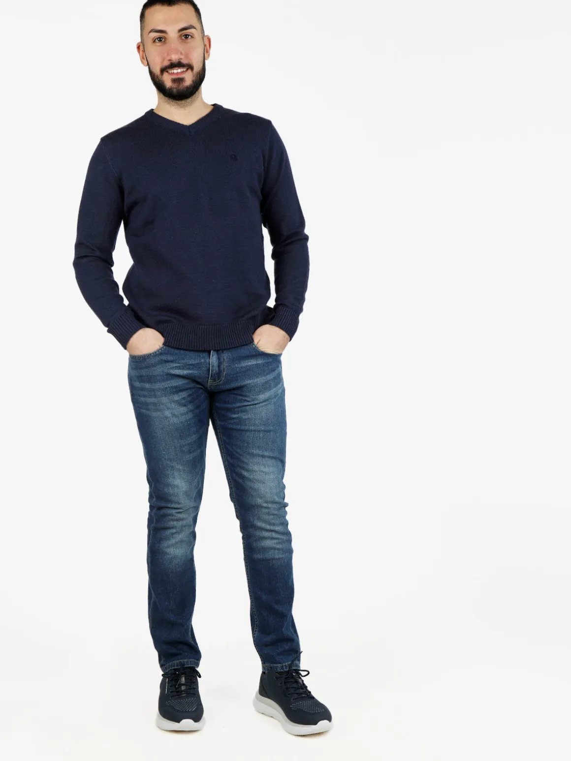 Johnny Looper Jeans da uomo slim fit denim scuro