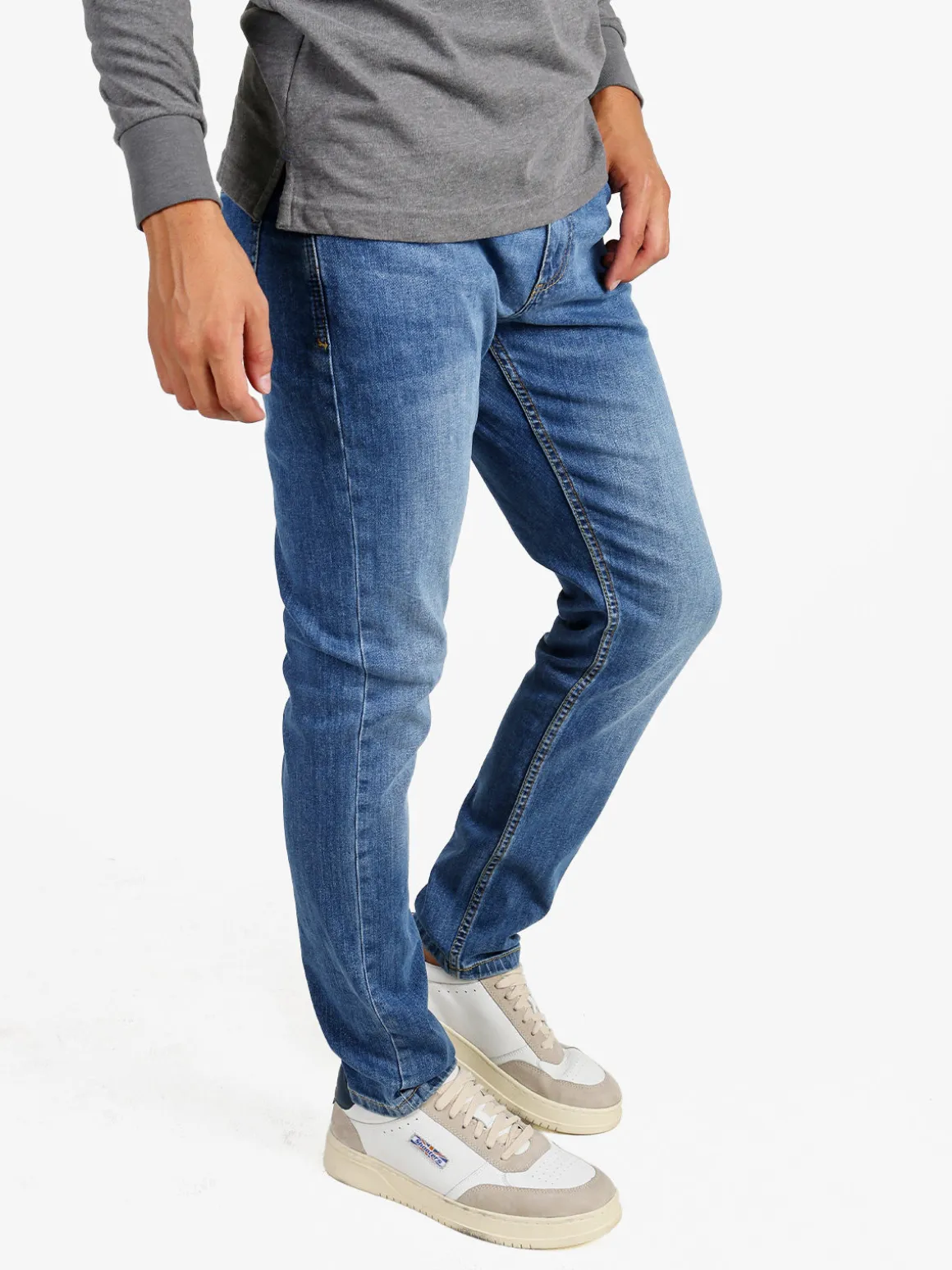 Johnny Looper Jeans da uomo slim fit a vita bassa - jeans