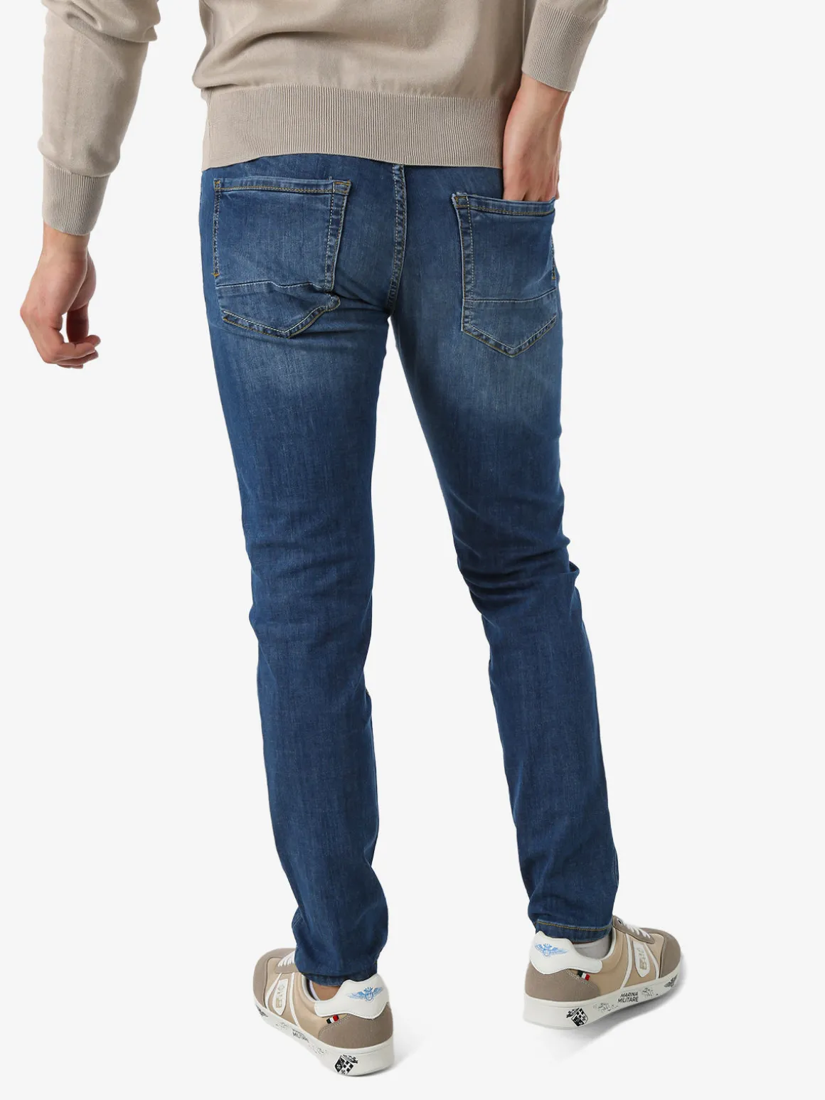 Johnny Looper Jeans slim fit da uomo a vita bassa - jeans
