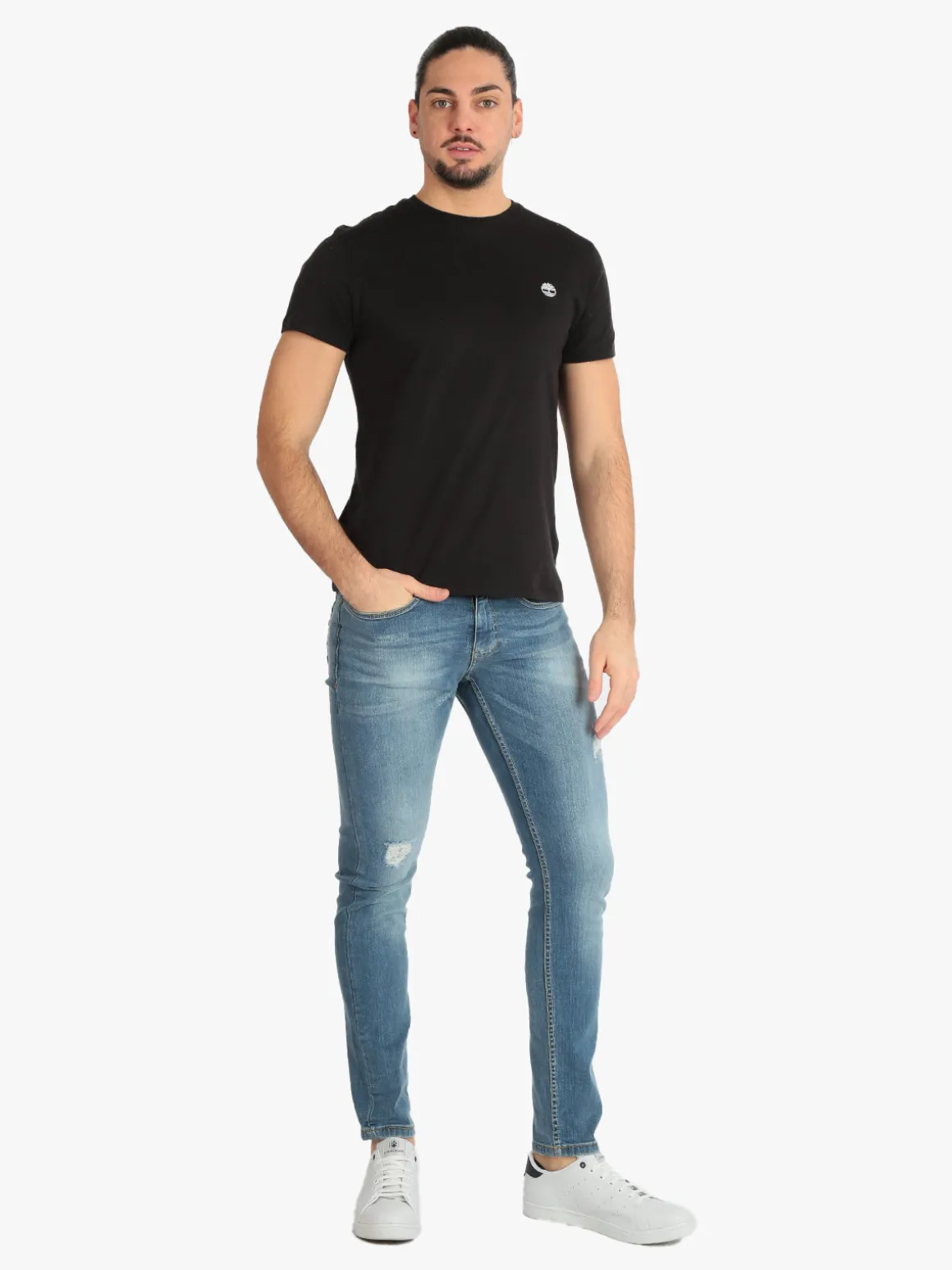 Johnny Looper Jeans uomo slim fit con strappi