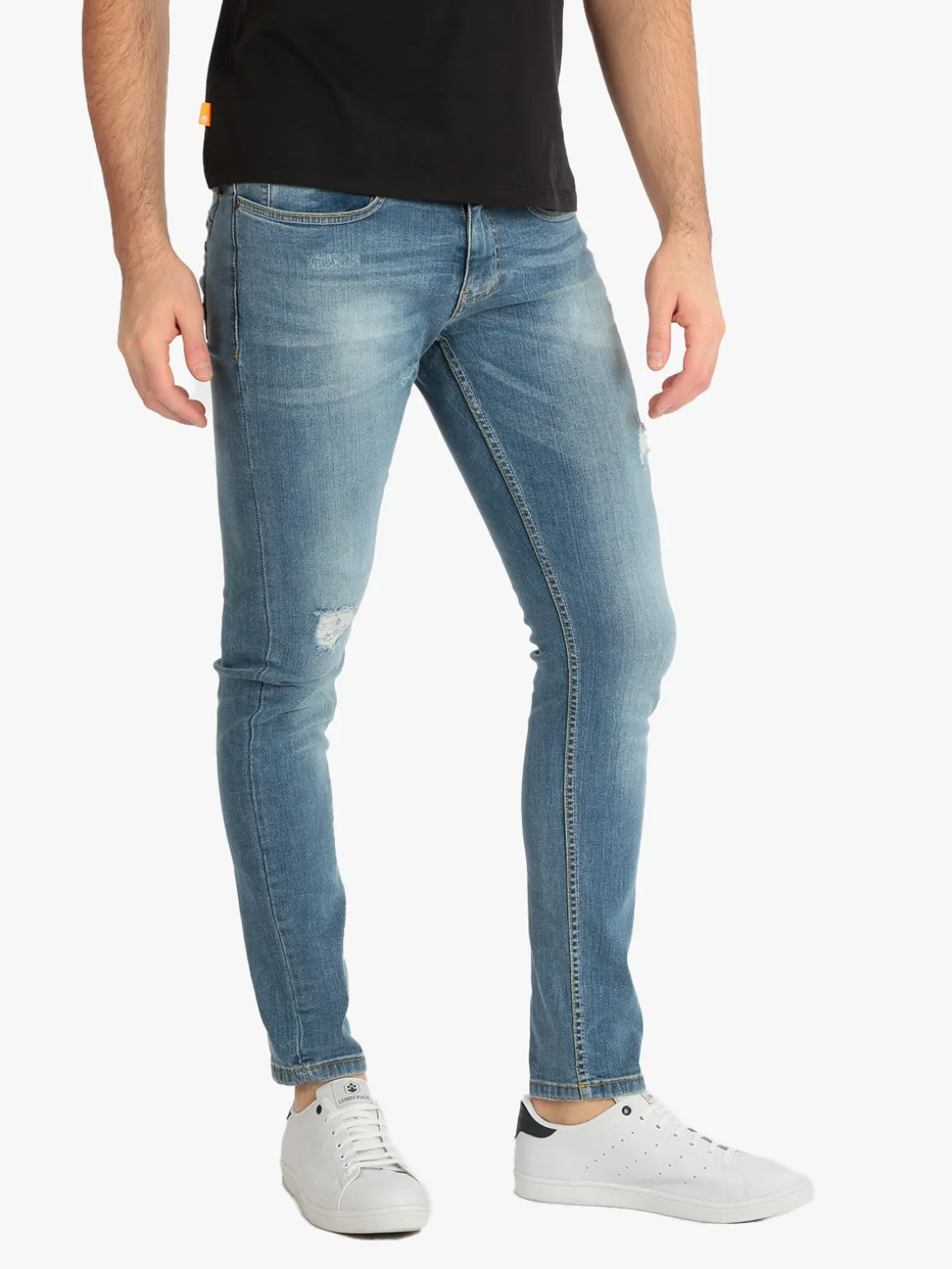 Johnny Looper Jeans uomo slim fit con strappi