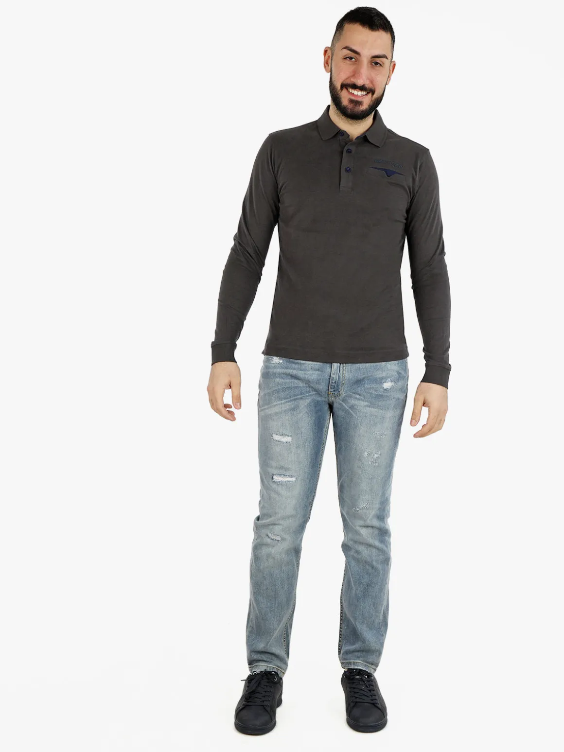 Johnny Looper Jeans uomo slim fit con strappi