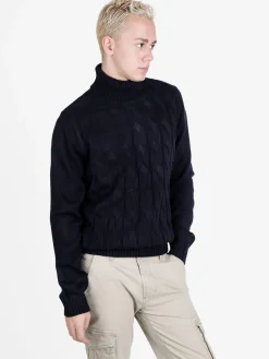 Johnny Looper Maglione dolcevita da uomo a trecce