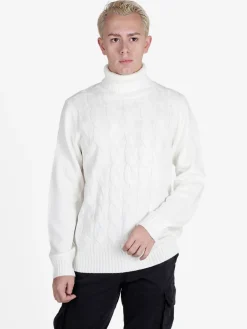 Johnny Looper Maglione dolcevita da uomo a trecce