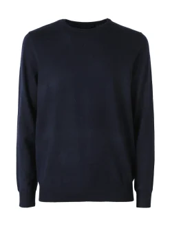 Johnny Looper Maglione girocollo da uomo in misto lana - blu scuro