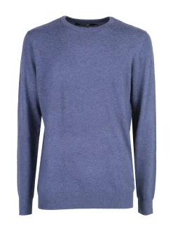 Johnny Looper Maglione girocollo da uomo in misto lana - blu