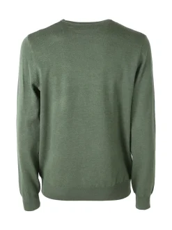 Johnny Looper Maglione girocollo da uomo in misto lana - verde
