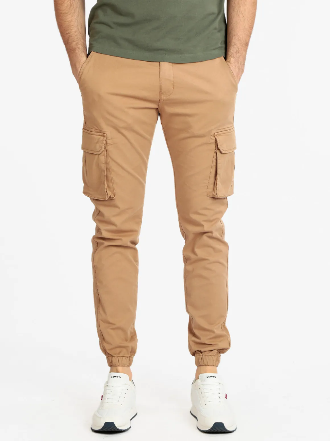 Johnny Looper Pantaloni cargo da uomo con polsino