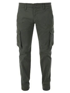 Johnny Looper Pantaloni cargo da uomo slim fit in cotone - militare