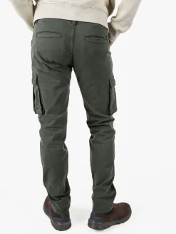 Johnny Looper Pantaloni cargo da uomo slim fit in cotone - militare