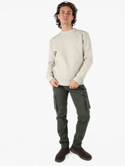 Johnny Looper Pantaloni cargo da uomo slim fit in cotone - militare