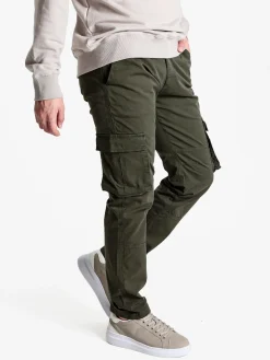 Johnny Looper Pantaloni cargo da uomo slim fit in cotone