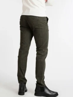 Johnny Looper Pantaloni da uomo slim fit a quadri