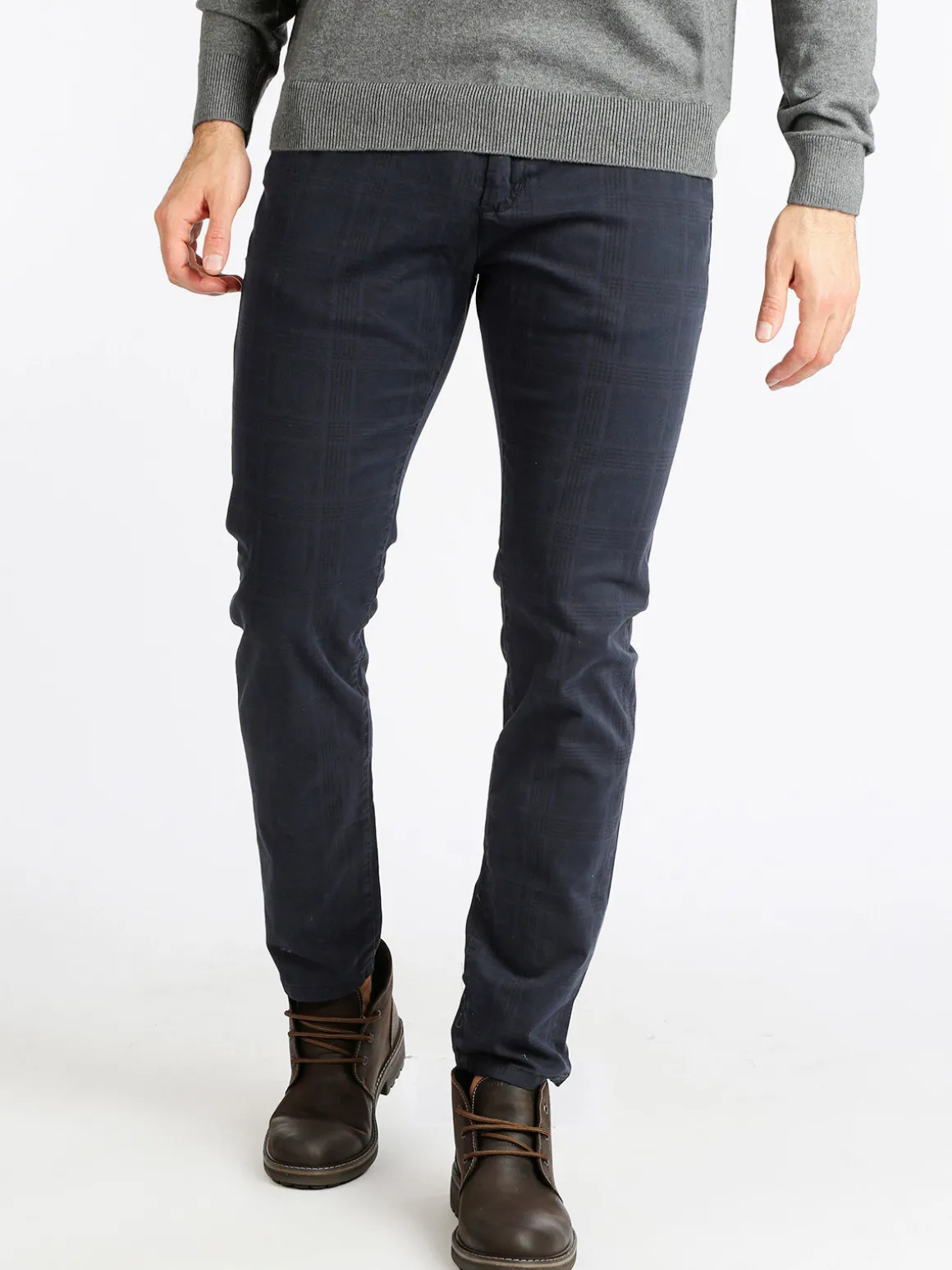 Johnny Looper Pantaloni da uomo slim fit a quadri