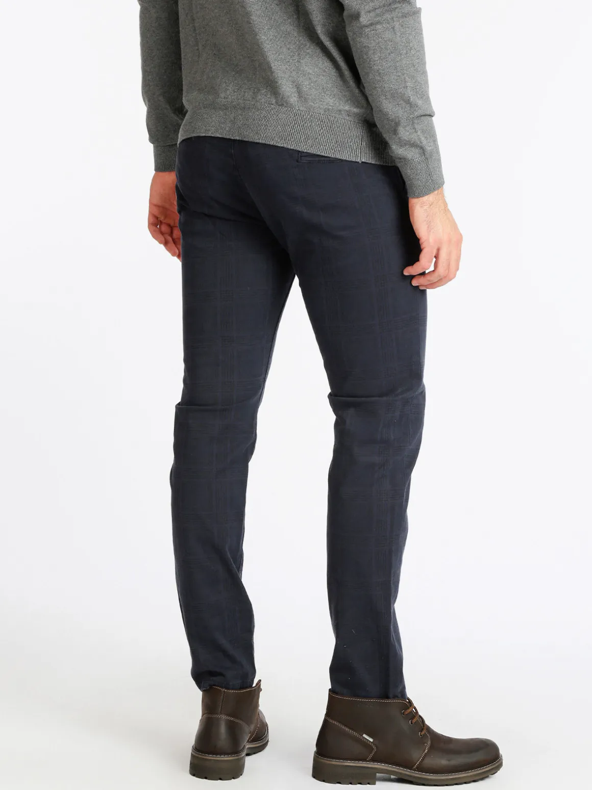 Johnny Looper Pantaloni da uomo slim fit a quadri