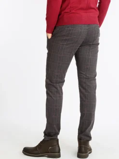 Johnny Looper Pantaloni da uomo slim fit a quadri