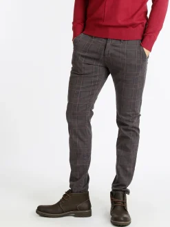 Johnny Looper Pantaloni da uomo slim fit a quadri