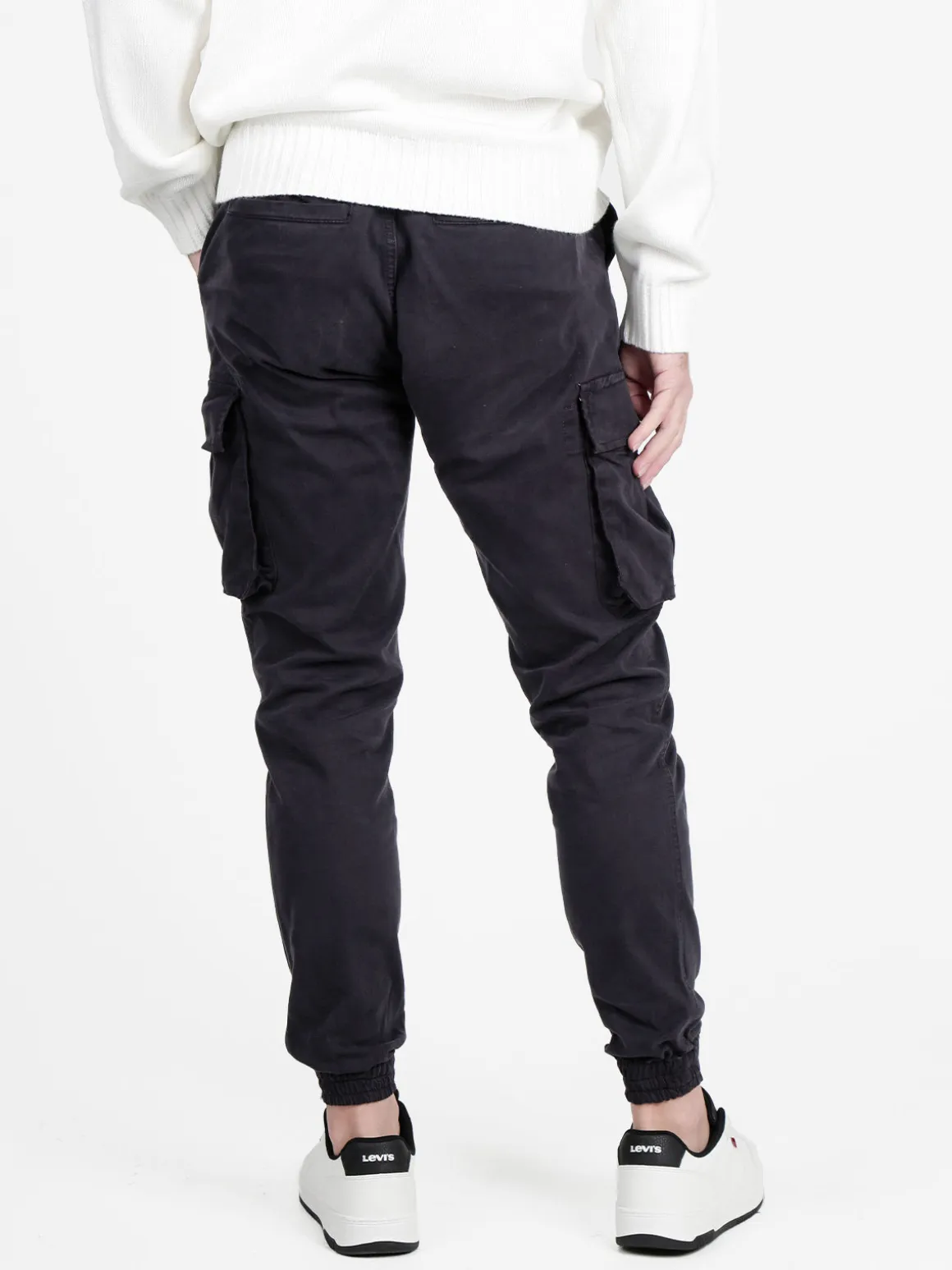 Johnny Looper Pantaloni da uomo con tasconi laterali e coulisse