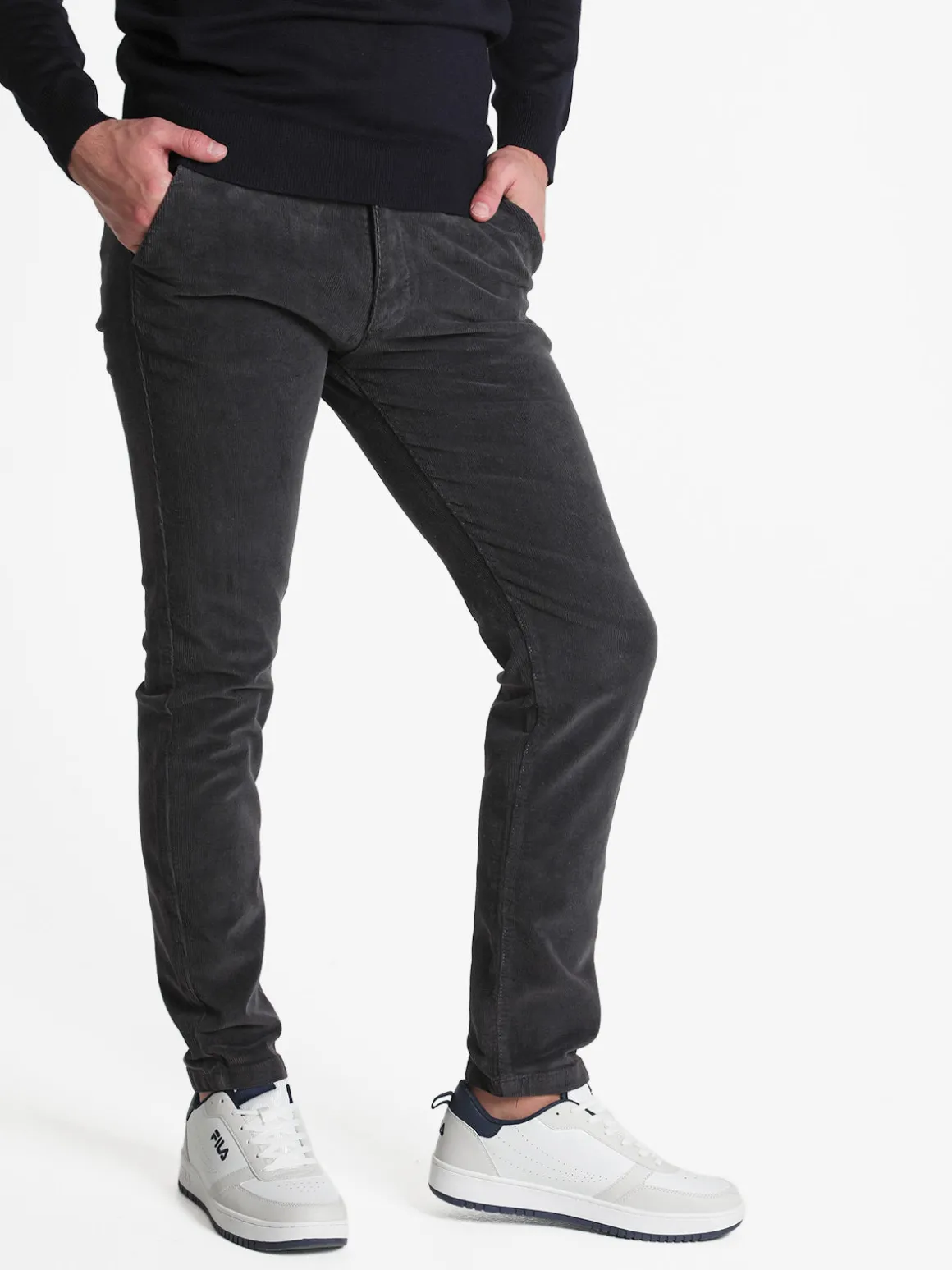 Johnny Looper Pantaloni da uomo in velluto slim fit