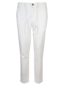 Johnny Looper Pantaloni da uomo in misto lino con coulisse