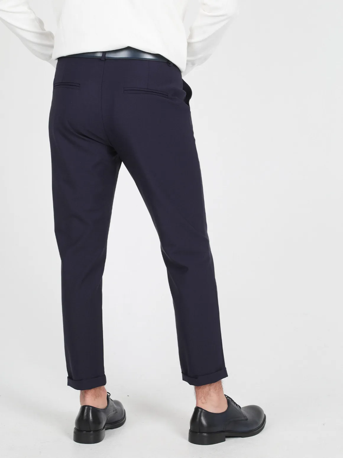 Johnny Looper Pantaloni da uomo in tessuto tecnico con risvolto