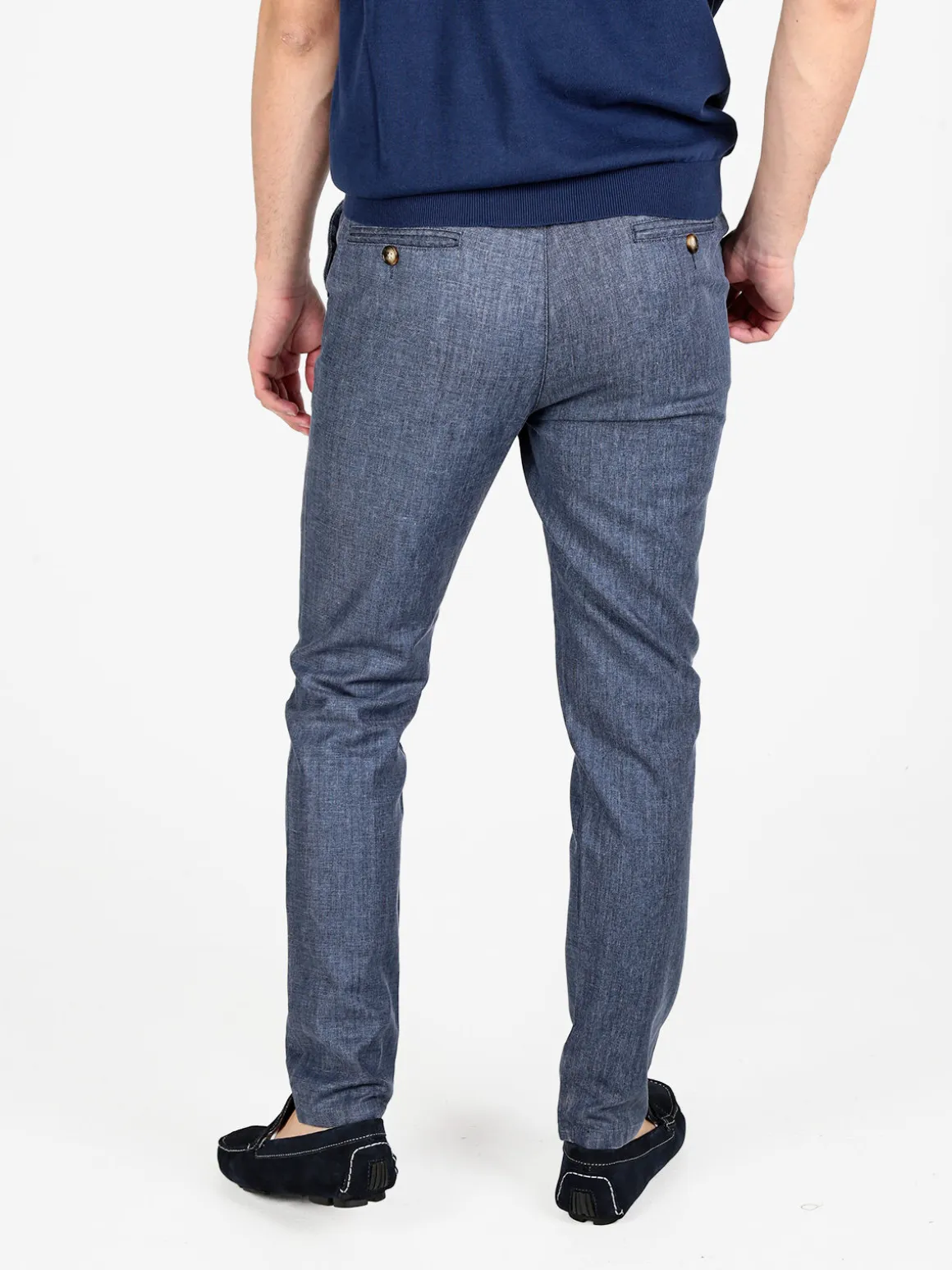 Johnny Looper Pantaloni da uomo in misto lino con coulisse