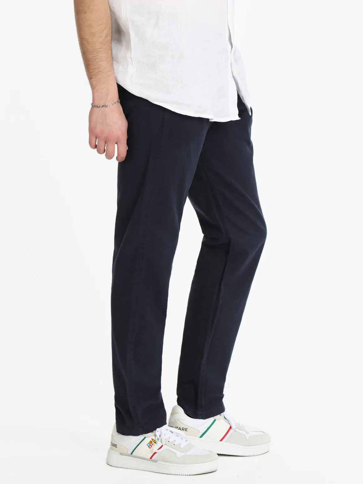 Johnny Looper Pantaloni uomo misto lino