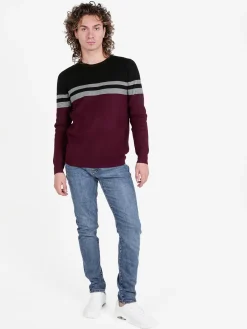 Johnny Looper Pullover girocollo da uomo a costine