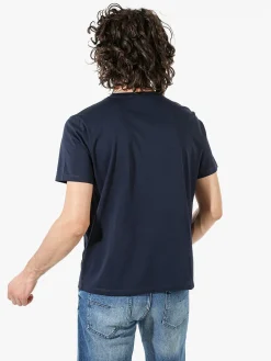 Johnny Looper T-shirt girocollo da uomo in cotone - blu scuro