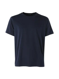 Johnny Looper T-shirt girocollo da uomo in cotone - blu scuro