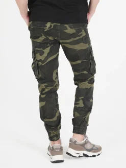 J.Sette Pantaloni mimetici da uomo con polsini e zip
