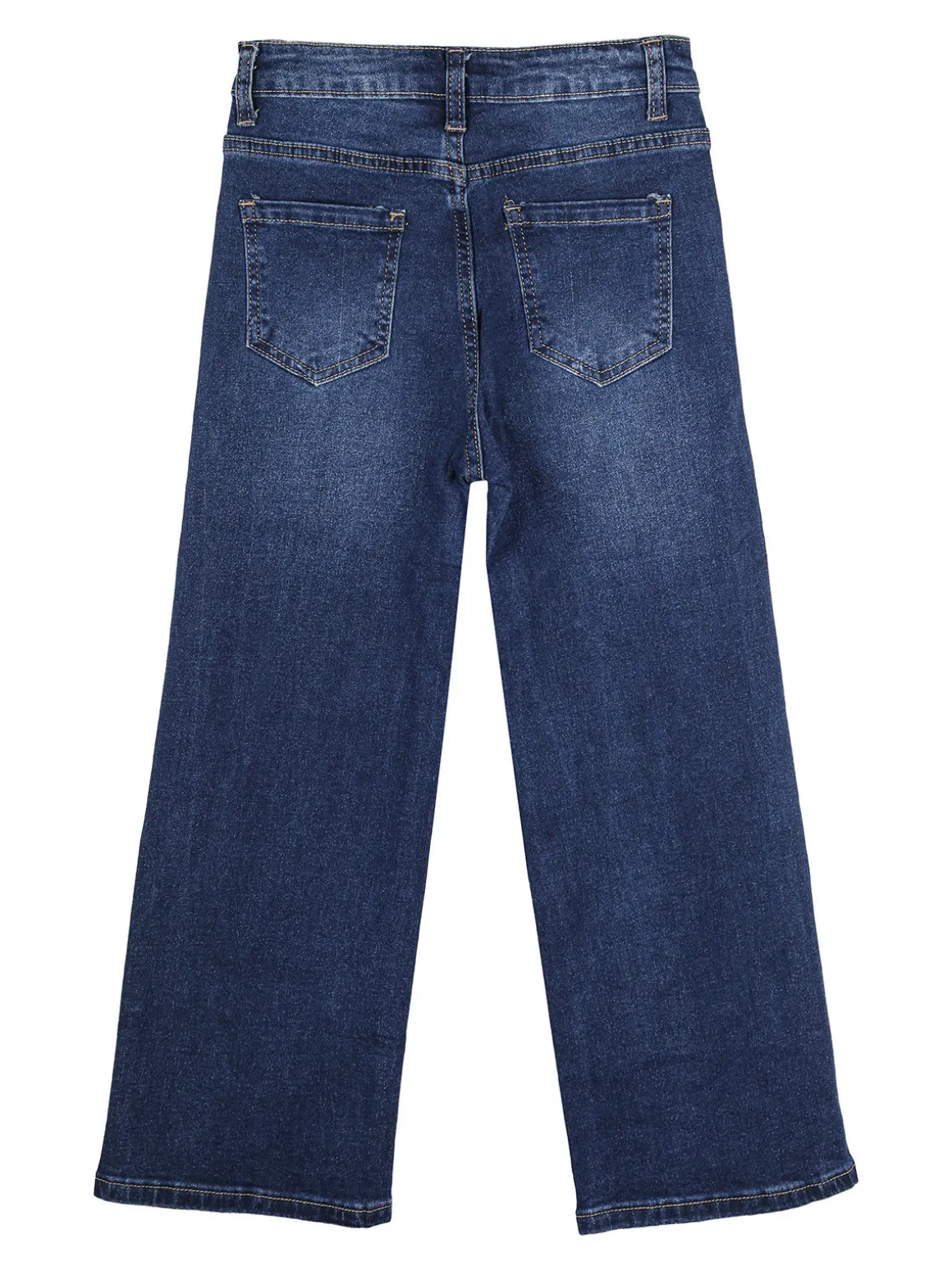 J Y Jeans da bambina a gamba larga con strass e borchie - jeans