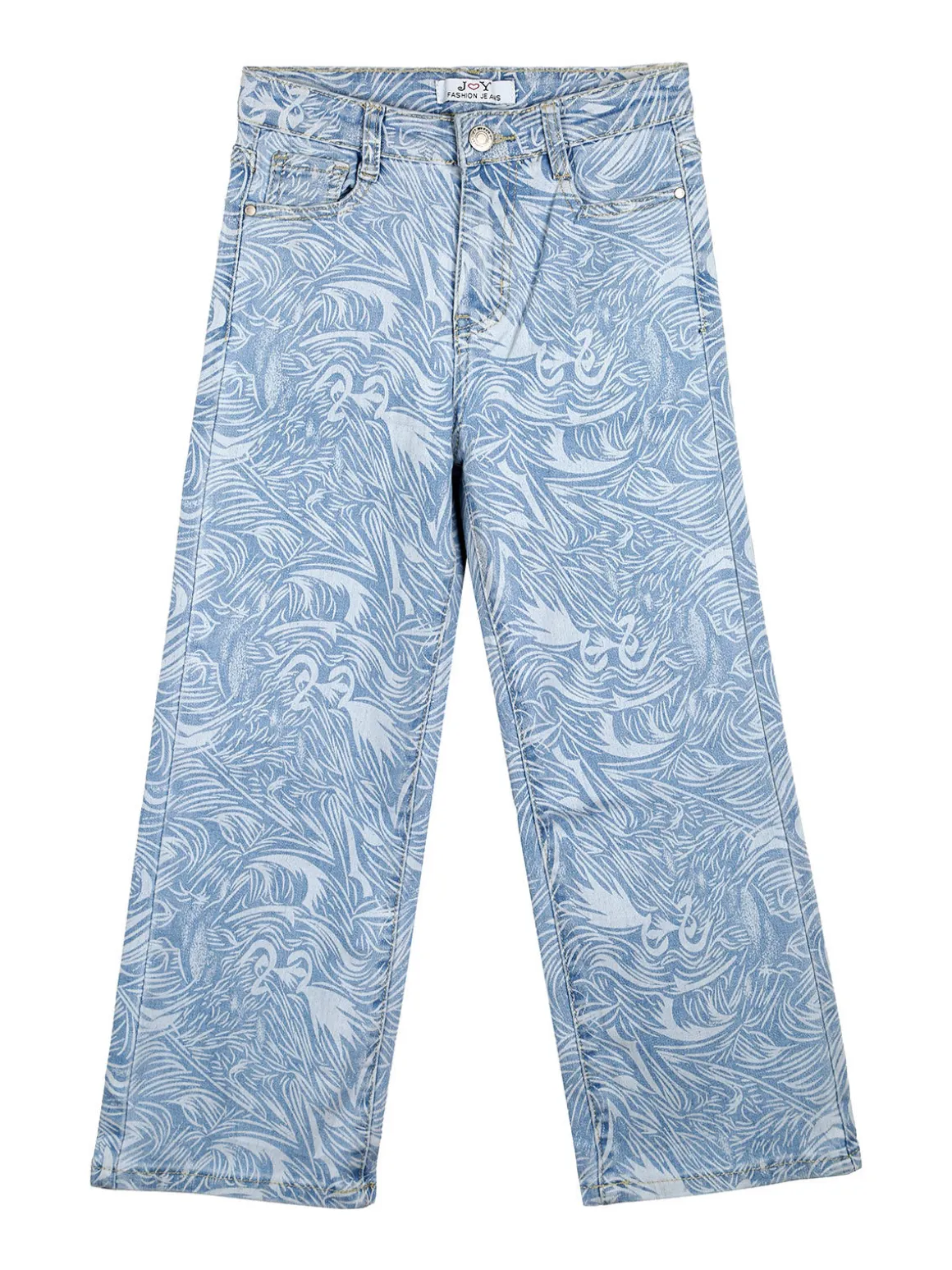 J Y Jeans da ragazza a gamba dritta con stampe - jeans