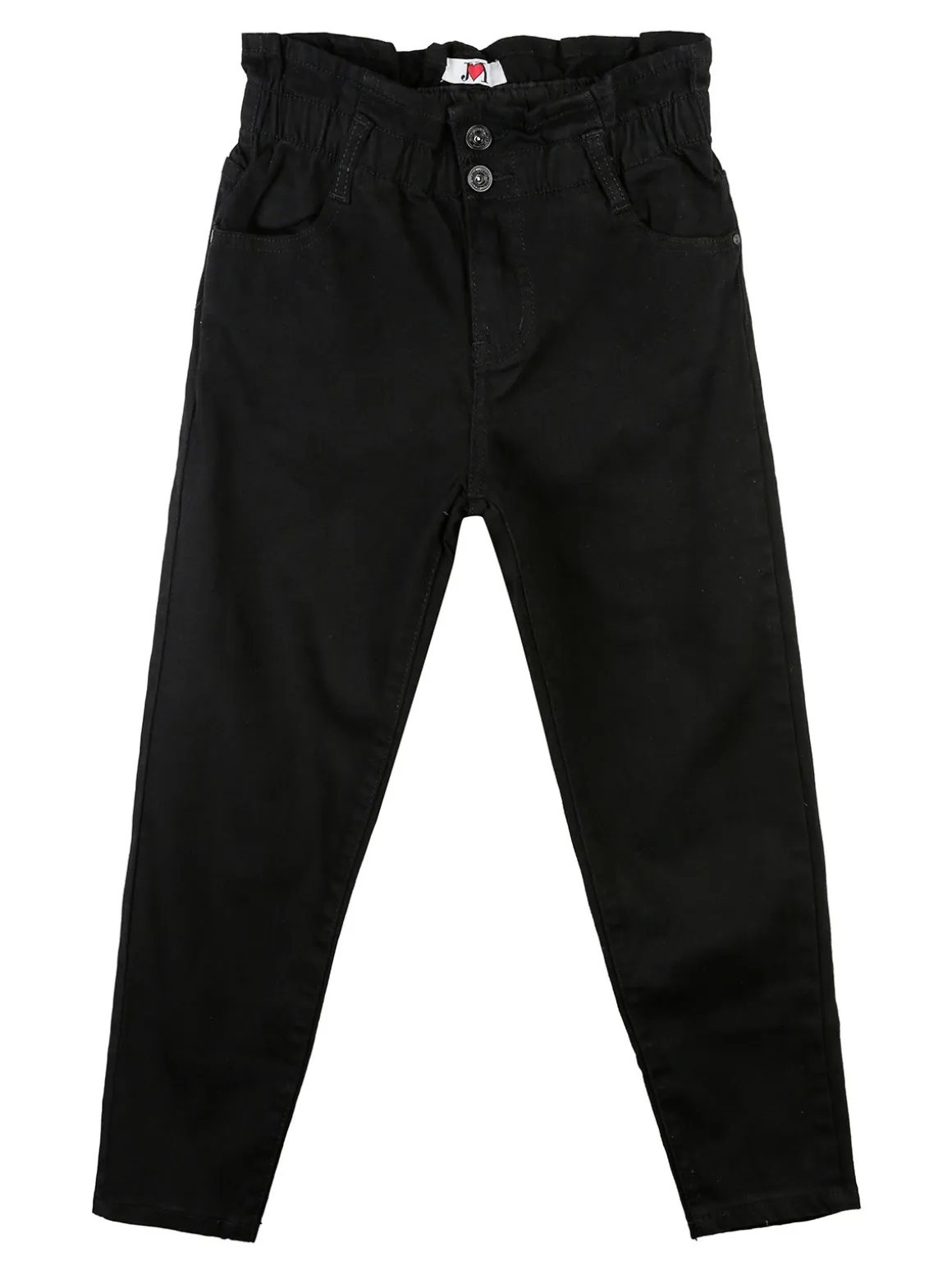 J Y Jeans nero da bambina a vita alta