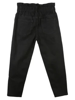 J Y Jeans nero da bambina a vita alta