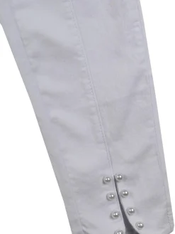 J Y Pantaloni bianchi con perle