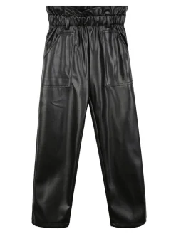 J Y Pantaloni bimba a in ecopelle vita alta