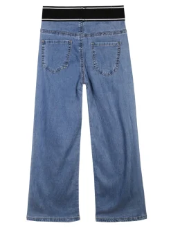 J Y Pantaloni jeans da bambina con fascia elastica in vita