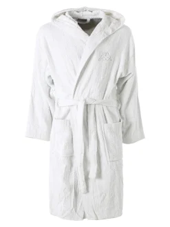 Kappa Accappatoio unisex in spugna con cappuccio - bianco