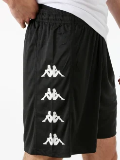 Kappa Bermuda sportivi da uomo con logo - nero