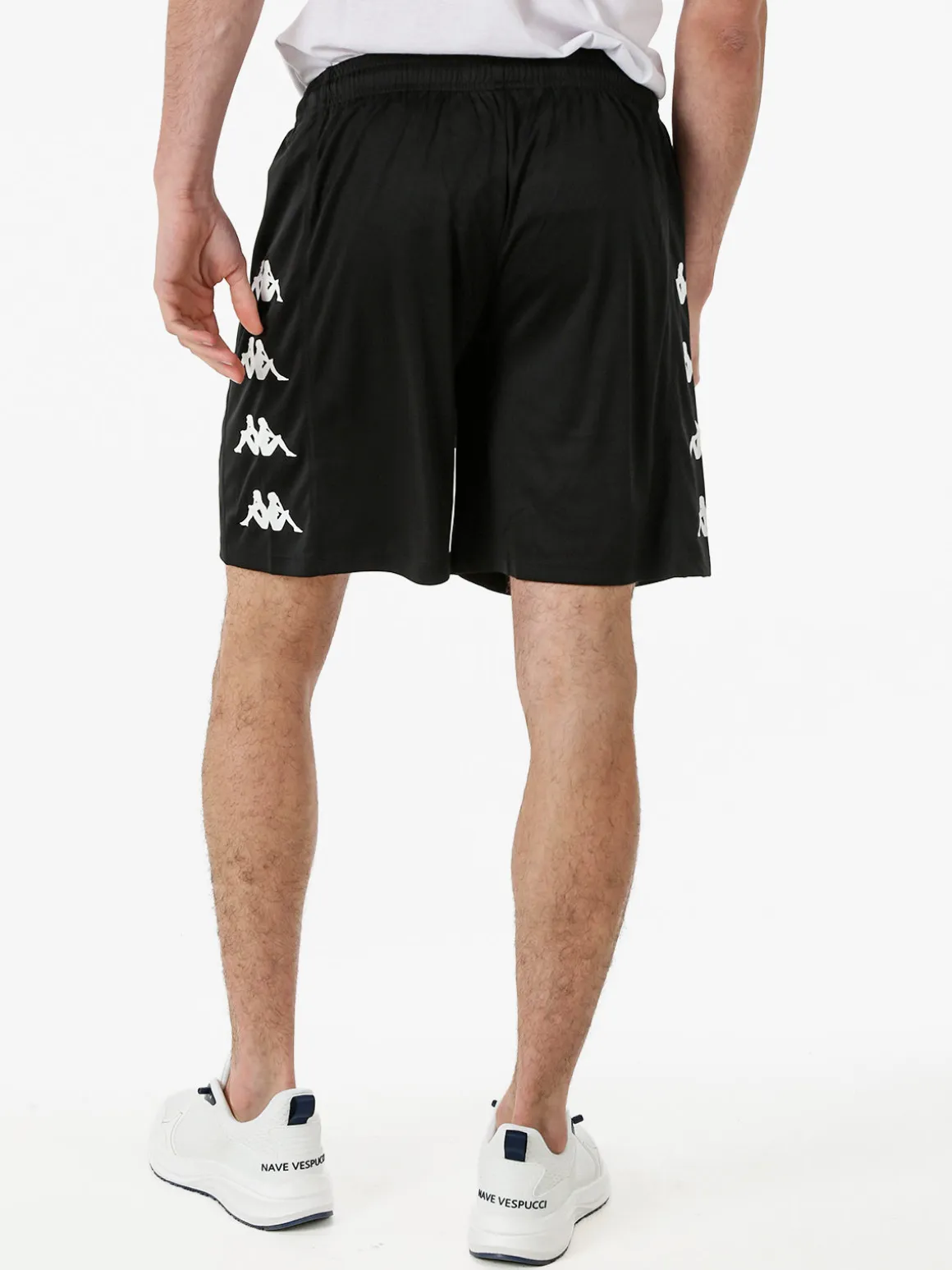 Kappa Bermuda sportivi da uomo con logo - nero