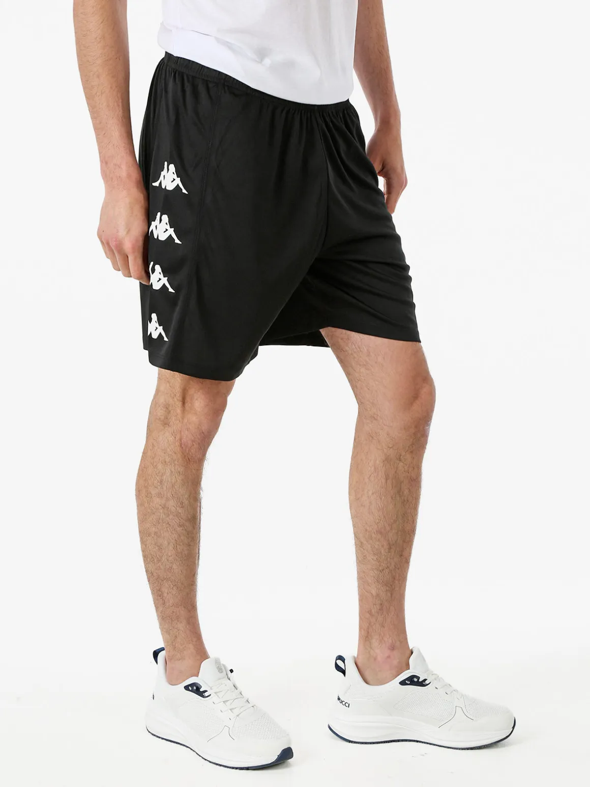 Kappa Bermuda sportivi da uomo con logo - nero
