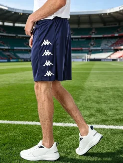 Kappa Bermuda sportivi da uomo con logo - blu scuro