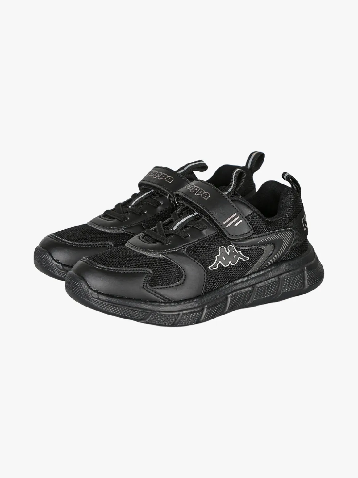 Kappa BREEZE Sneakers da bambino sportive in mesh con cinturino a strappo - nero