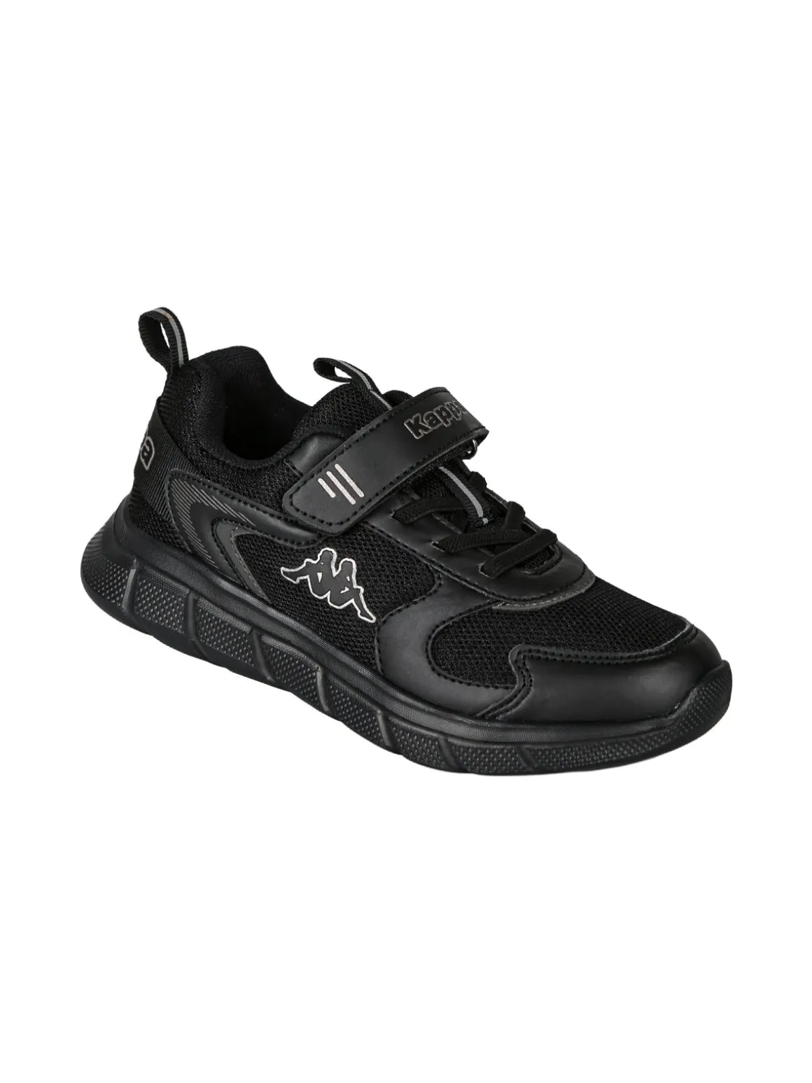 Kappa BREEZE Sneakers da bambino sportive in mesh con cinturino a strappo - nero