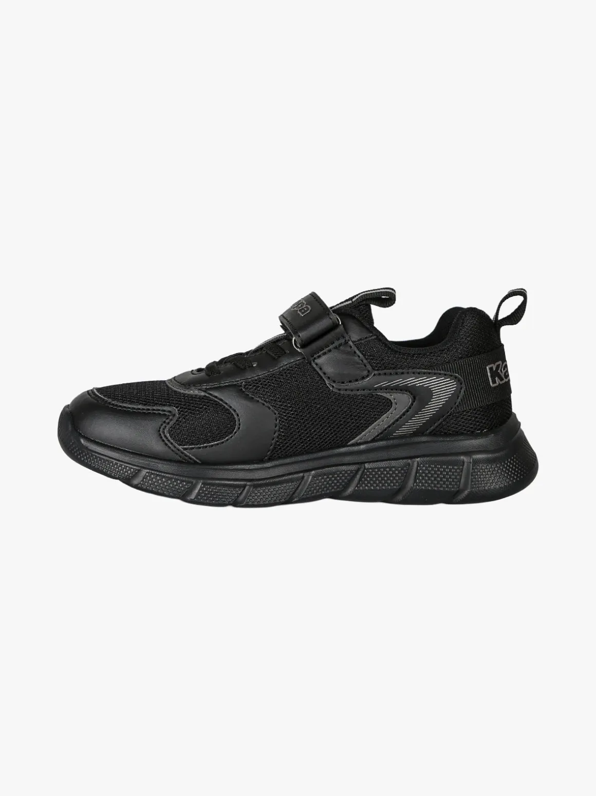 Kappa BREEZE Sneakers da bambino sportive in mesh con cinturino a strappo - nero