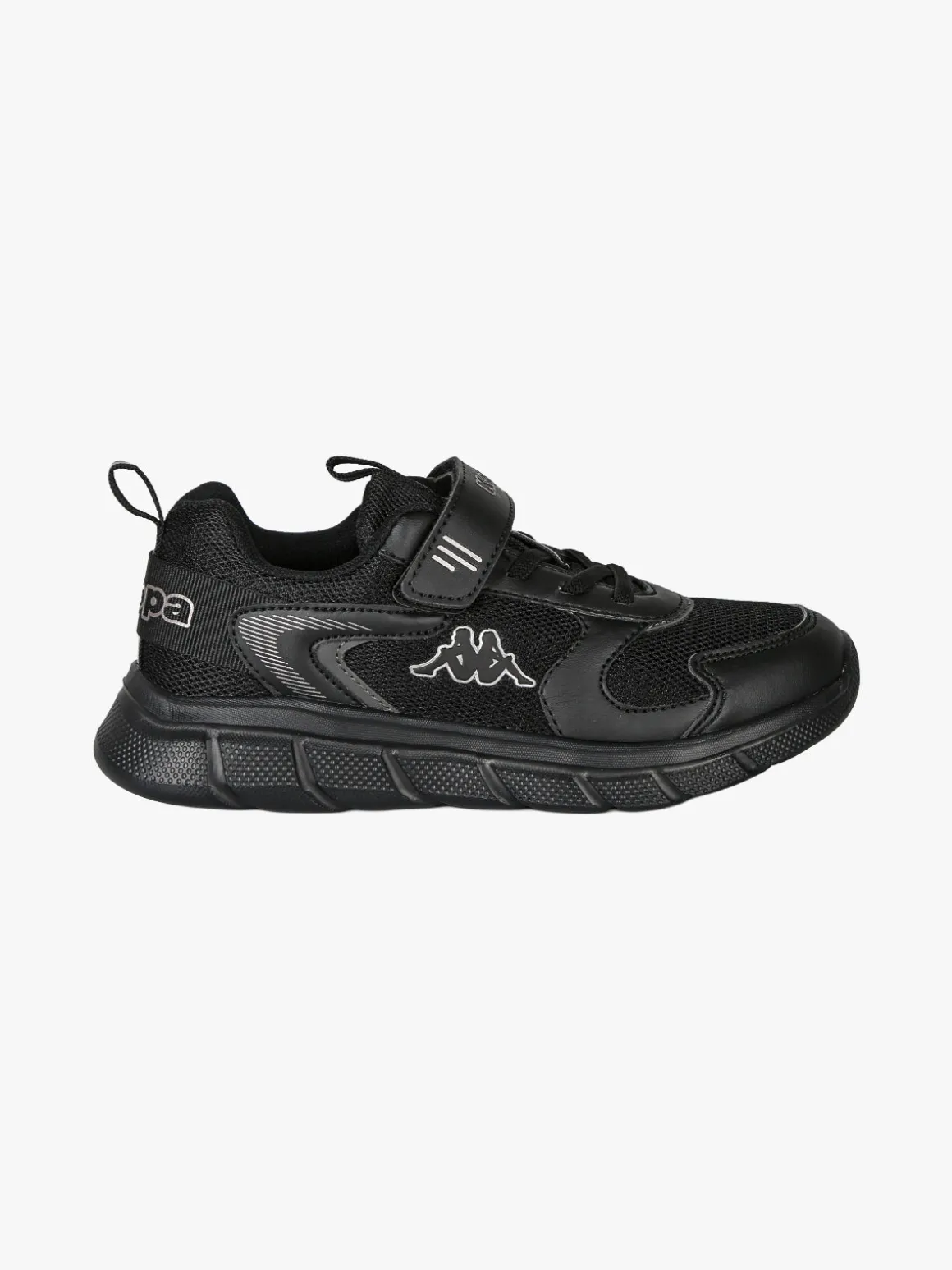 Kappa BREEZE Sneakers da bambino sportive in mesh con cinturino a strappo - nero