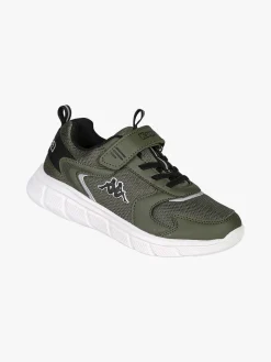Kappa BREEZE Sneakers da ragazzo sportive in mesh con cinturino a strappo - militare