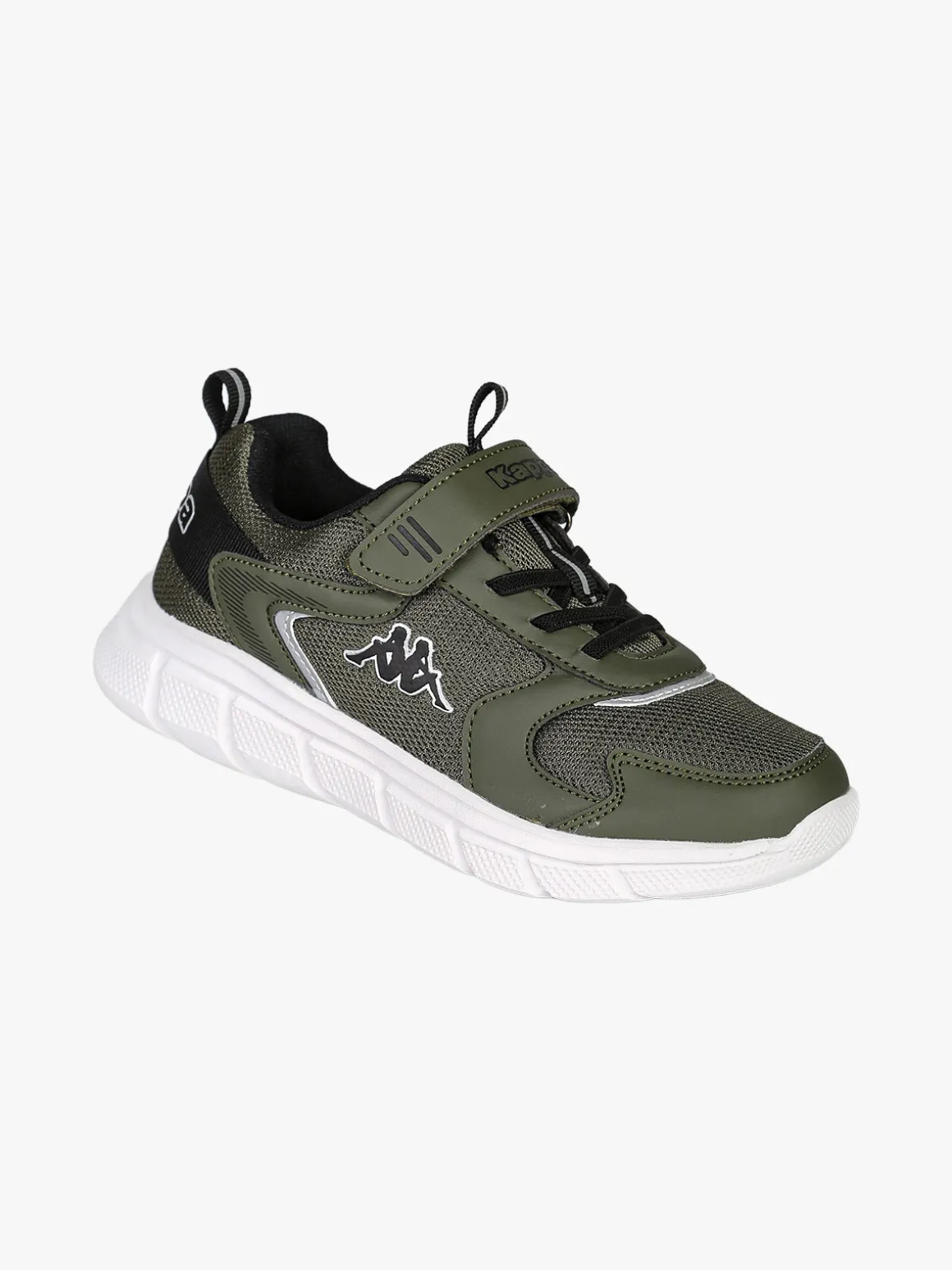 Kappa BREEZE Sneakers da ragazzo sportive in mesh con cinturino a strappo - militare